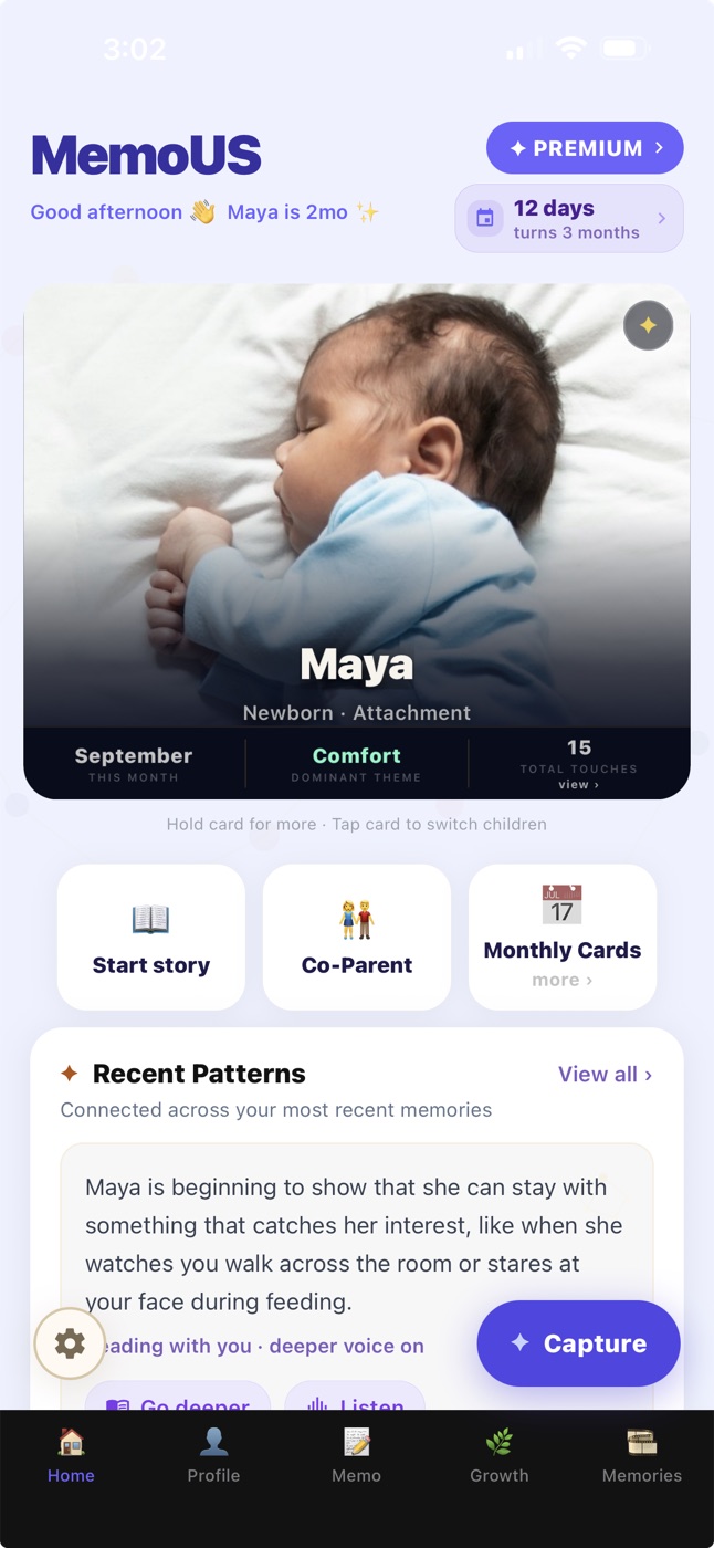 MemoUS Home for a newborn